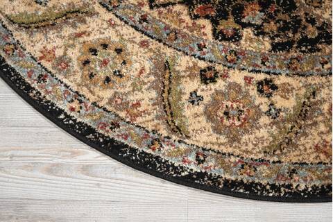 Nourison Delano Black Round 53 X 53 Area Rug 805-97458 Image 1