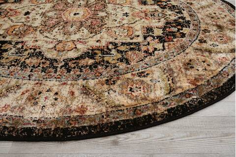Nourison Delano Black Round 53 X 53 Area Rug 805-97458 Image 4