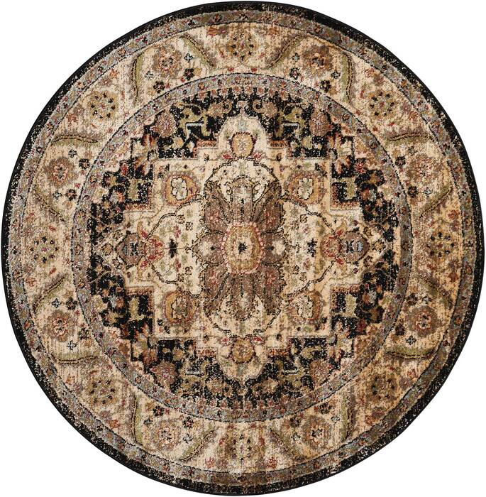Nourison Delano Black Round 53 X 53 Area Rug 805-97458 Image 0