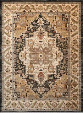 Nourison Delano Black Rectangle 8x11 ft Polypropylene Carpet 97461