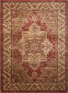 Nourison Delano Red Rectangle 4x6 ft Polypropylene Carpet 97472