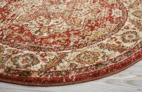 Nourison Delano Red Round 34 X 34 Area Rug 805-97473 Image 4