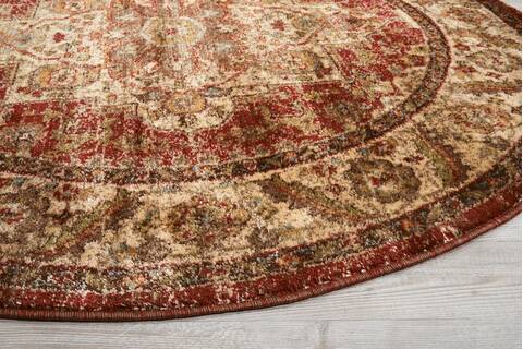 Nourison Delano Red Round 53 X 53 Area Rug 805-97474 Image 4
