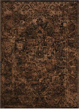 Nourison Delano Brown Rectangle 5x7 ft Polypropylene Carpet 97491