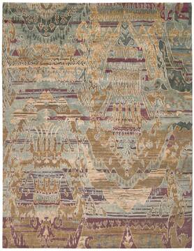Nourison Dune Blue Rectangle 6x9 ft Wool Carpet 97535