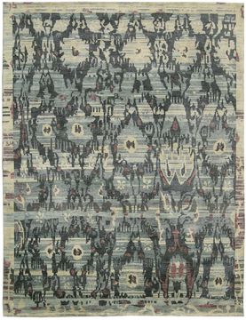Nourison DUNE Blue Rectangle 6x9 ft Wool Carpet 97550