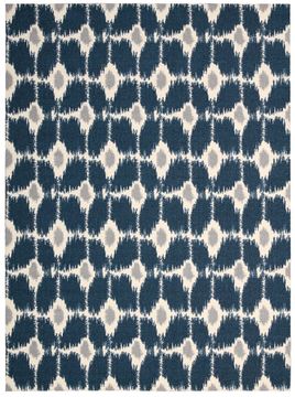 Nourison ENHANCE Blue Rectangle 2x4 ft polyester Carpet 97648