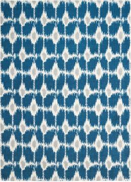 Nourison Enhance Blue Rectangle 5x7 ft Polyester Carpet 97651