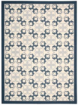 Nourison ENHANCE Blue Rectangle 5x7 ft polyester Carpet 97656