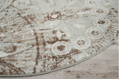 Nourison Euphoria Grey Round 53 X 53 Area Rug 805-97761 Image 4