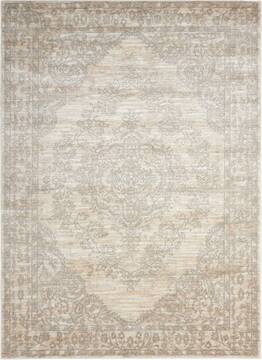 Nourison Euphoria White Round 3'4" X 3'4" Area Rug  805-97768