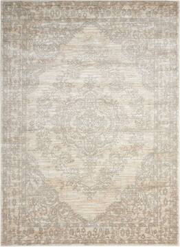 Nourison Euphoria White Round 3'4" X 3'4" Area Rug  805-97768