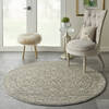 Nourison Euphoria Grey Round 34 X 34 Area Rug  805-97780 Thumb 3