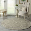 Nourison Euphoria Grey Round 34 X 34 Area Rug  805-97780 Thumb 6