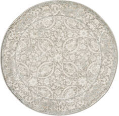 Nourison Euphoria Grey Round 3'4" X 3'4" Area Rug  805-97780