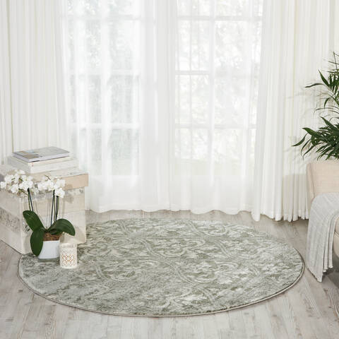 Nourison Euphoria Grey Round 53 X 53 Area Rug 805-97789 Image 3