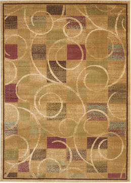 Nourison Expressions Beige Rectangle 4x6 ft Polyester Carpet 97811
