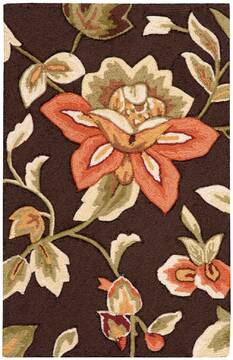 Nourison Fantasy Brown Rectangle 2x3 ft Polyester Carpet 97939