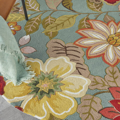 Nourison Fantasy Blue Round 56 X 56 Area Rug 805-97998 Image 4