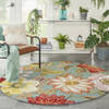 Nourison Fantasy Blue Round 56 X 56 Area Rug 805-97998 Thumb 3
