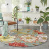 Nourison Fantasy Blue Round 56 X 56 Area Rug 805-97998 Thumb 6