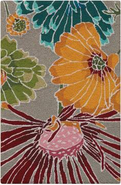 Nourison Fantasy Grey Rectangle 2x3 ft Polyester Carpet 98085