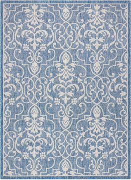 Nourison GARDEN PARTY Blue Rectangle 10x13 ft polypropylene Carpet 98209