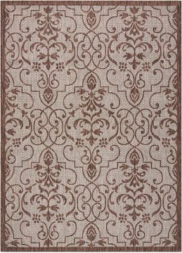 Nourison GARDEN PARTY Brown Rectangle 10x13 ft polypropylene Carpet 98219