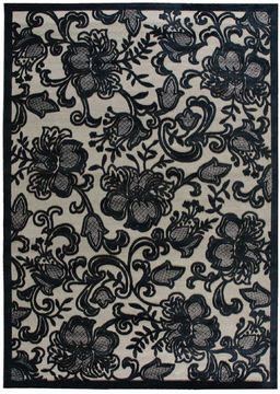 Nourison GRAPHIC ILLUSIONS Grey Rectangle 8x11 ft acrylic Carpet 98330