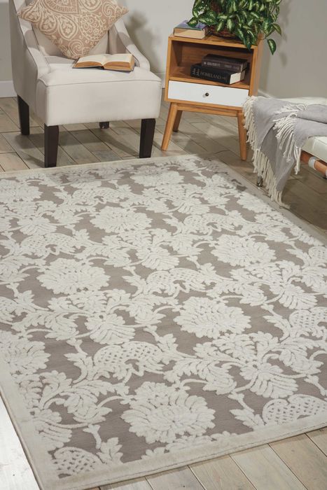 Nourison GRAPHIC ILLUSIONS Grey 79 X 1010 Area Rug 99446117946 805-98355 Image 1