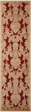 Nourison GRAPHIC ILLUSIONS Red Runner 6 to 9 ft acrylic Carpet 98357