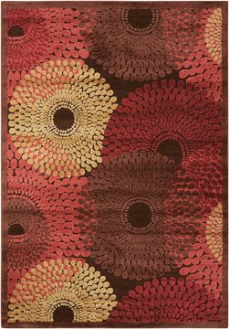 Nourison GRAPHIC ILLUSIONS Brown 1'9" X 2'9" Area Rug 99446174055 805-98371