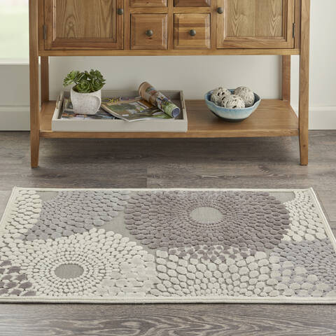 Nourison Graphic Illusions Grey 23 X 39 Area Rug 805-98379 Image 3
