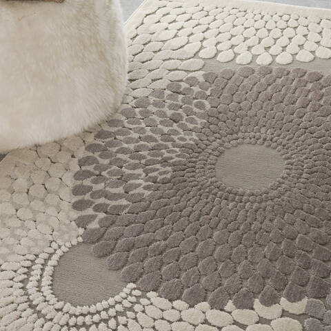 Nourison Graphic Illusions Grey 53 X 75 Area Rug 805-98383 Image 4
