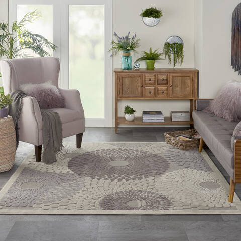 Nourison Graphic Illusions Grey Square 67 X 67 Area Rug 805-98384 Image 3