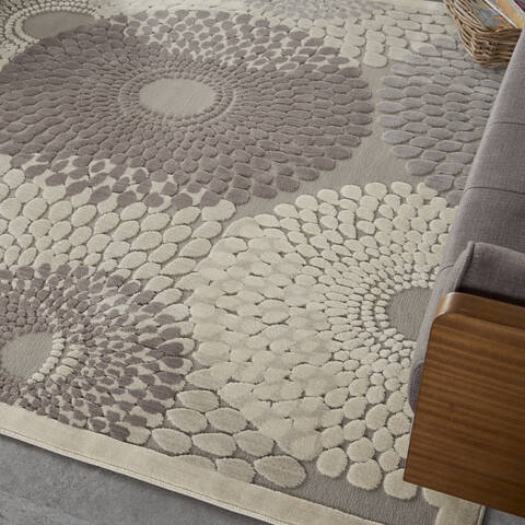 Nourison Graphic Illusions Grey Square 67 X 67 Area Rug 805-98384 Image 4