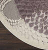 Nourison Graphic Illusions Grey Round 79 X 79 Area Rug 805-98387 Thumb 1