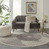 Nourison Graphic Illusions Grey Round 79 X 79 Area Rug 805-98387 Thumb 3