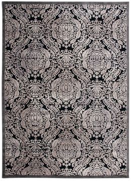 Nourison GRAPHIC ILLUSIONS Black Rectangle 5x7 ft acrylic Carpet 98451