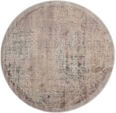 Nourison Graphic Illusions Grey Round 5'3" X 5'3" Area Rug  805-98462