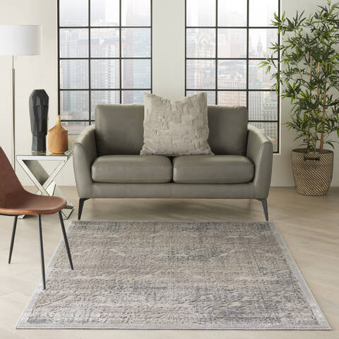 Nourison Graphic Illusions Grey 53 X 75 Area Rug 805-98463 Image 3
