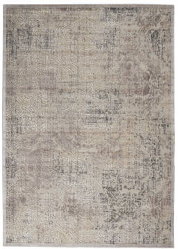 Nourison Graphic Illusions Grey Rectangle 8x11 ft Polypropylene Carpet 98466