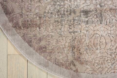 Nourison Graphic Illusions Grey Round 79 X 79 Area Rug 805-98467 Image 1