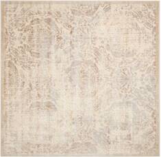 Nourison Graphic Illusions Beige Square 6'7" X 6'7" Area Rug  805-98474