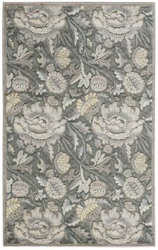 Nourison GRAPHIC ILLUSIONS Grey Rectangle 4x6 ft acrylic Carpet 98499