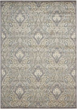 Nourison GRAPHIC ILLUSIONS Grey 5'3" X 7'5" Area Rug 99446130792 805-98510