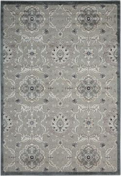 Nourison GRAPHIC ILLUSIONS Grey Rectangle 5x7 ft acrylic Carpet 98515