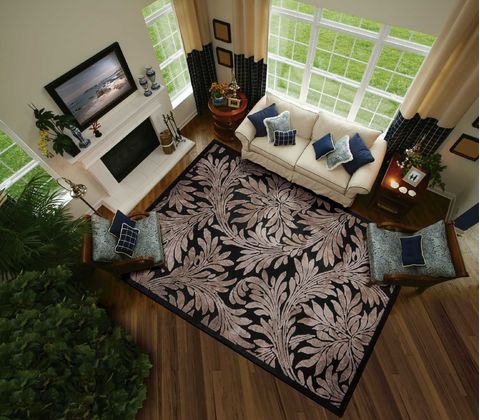 Nourison GRAPHIC ILLUSIONS Black 36 X 56 Area Rug 99446221353 805-98574 Image 1