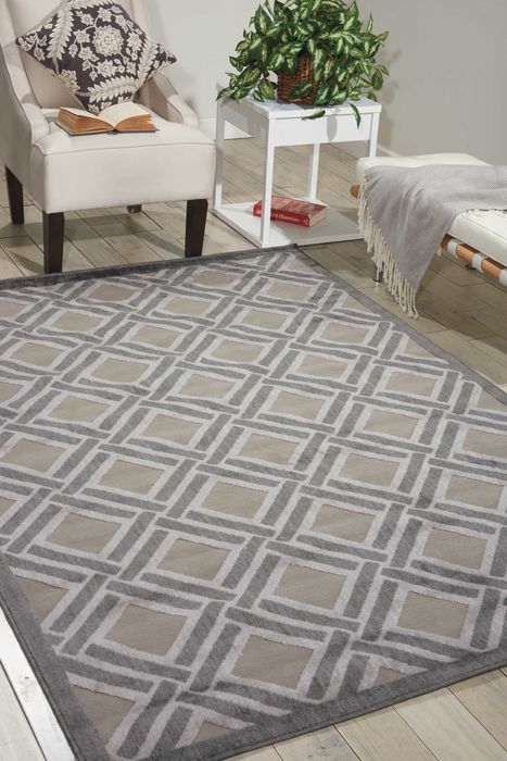 Nourison GRAPHIC ILLUSIONS Grey 79 X 1010 Area Rug 99446160638 805-98596 Image 1