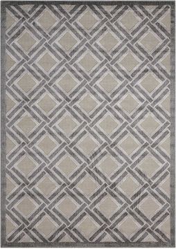 Nourison GRAPHIC ILLUSIONS Grey Rectangle 8x11 ft acrylic Carpet 98596